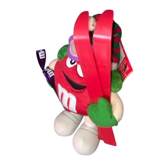 Galerie Vintage 2002 10” tall M&M’s collectible Christmas winter ski ⛷️ plush - Picture 2 of 3